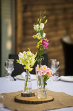 Fototapeta  - wedding decor at restaurant with all beauty and flowers