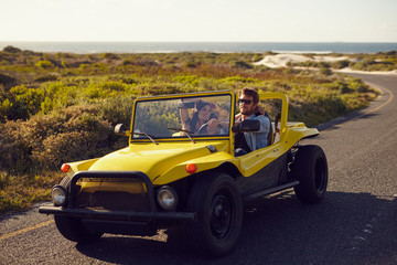 Wall Mural - Couple enjoying on a road trip