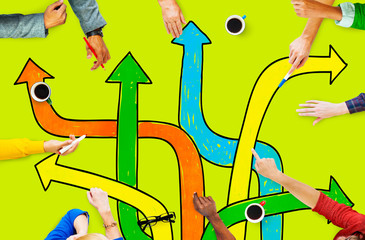 Poster - Directions Choice Change Change Decision Making Concept