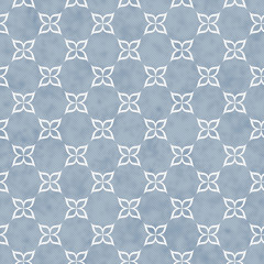 Wall Mural - Pale Blue and White Flower Symbol Tile Pattern Repeat Background