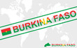 Burkina Faso map flag and text illustration