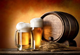 Fototapeta Kuchnia - Beer and barrel