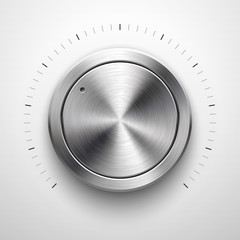 Poster - Abstract Technology Volume Knob with Metal Texture