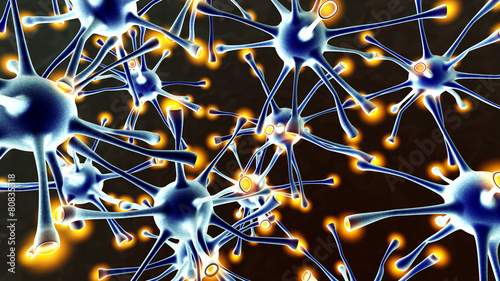 Naklejka dekoracyjna Neuronal Network..