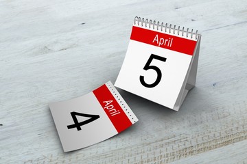 Poster - Composite image of april calendar