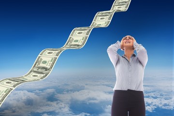 Poster - Composite image of desperate businesswoman