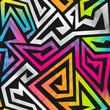 © gudinny - rainbow maze seamless pattern