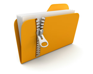 Poster - Folder and list with zipper (clipping path included)