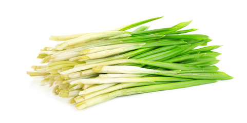 Wall Mural - Wild leek isolated on white