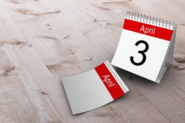 Poster - Composite image of april calendar