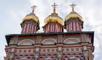 Sticker - church in the Trinity Sergius Lavra in Sergiev Posad. Russian