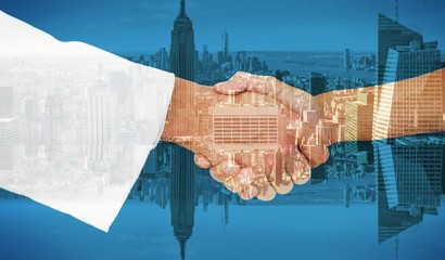 Poster - Closeup of a doctor and patient shaking hands