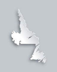 Karte von Newfoundland und Labrador