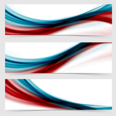 Wall Mural - Smooth swoosh header footer web abstract collection