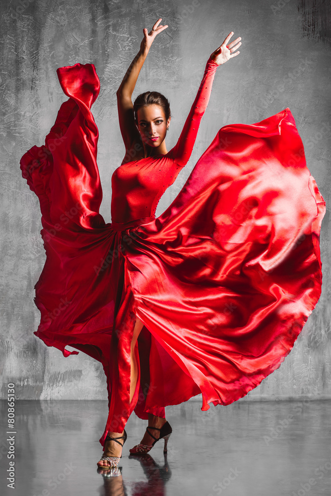 flamenco dancer - obrazy, fototapety, plakaty 