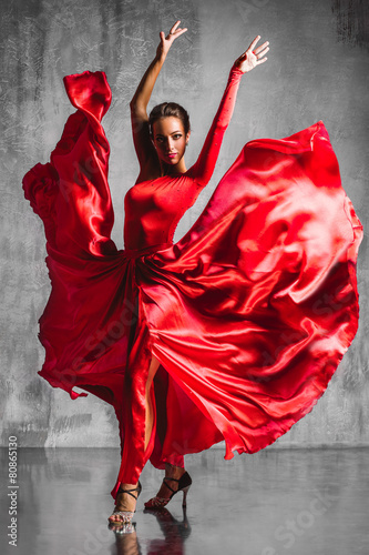 Naklejka na szybę flamenco dancer