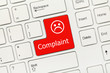 White conceptual keyboard - Complaint (red key)