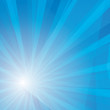 Vector shiny blue sky background with ray of light