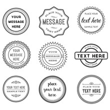 Vector Set Of Retro Stamps And Badges