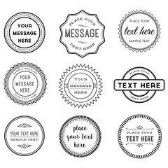 Wall Mural - vector set of retro stamps and badges