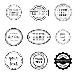 Wall Mural - vector set of retro stamps and badges