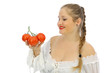 kobieta i pomidor