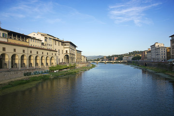 Wall Mural - Ponte alle Grazie bridge in Florence in Italy in summer