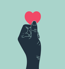 hand giving love symbol