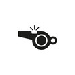 The whistle icon. Referee symbol. Flat