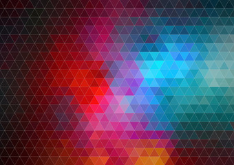 Wall Mural - Pattern of geometric shapes, Background with flow of spectrum ef