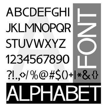 Simple font.