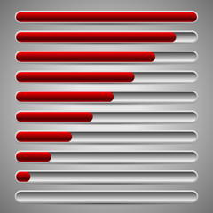 Poster - Progress loading bars. Vector