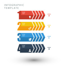 Poster - Color info graphic template in flat colors