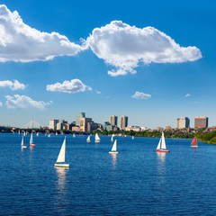 Wall Mural - Boston Harvard Bridge in Charles river