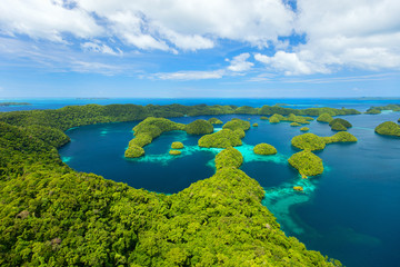 palau islands from above