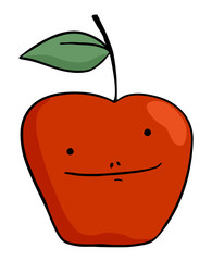 Sticker - red apple draw