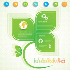 Poster - Modern infographic network template with place for your text