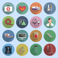 Poster - Multicolored medicine icon flat