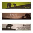 Set of bear banners
