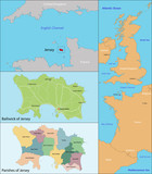 Fototapeta Mapy - Jersey map