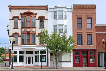 Wall Mural - old fashioned storefronts