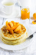 pancakes with fresh  apricot