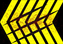 Vector Background   Black And Yellow Arrow Hazard With Scratch