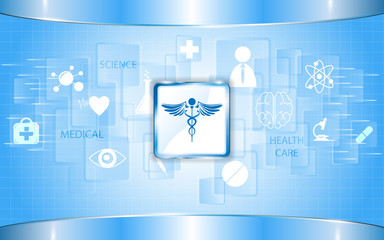 Wall Mural - rectangle abstract health care concept background