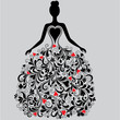 Vector silhouette of elegant dress