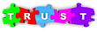© waldemarus - Доверие (trust). Надпись на разноцветных пазлах