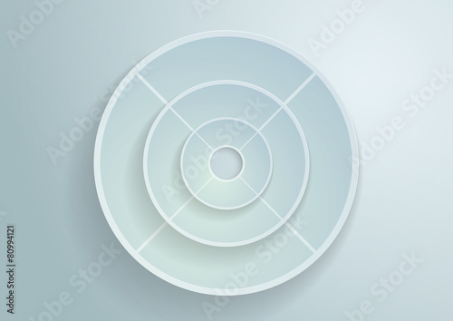 Fototapeta na drzwi i meble 3d White Paper Circles Background