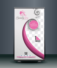 Canvas Print - beauty care roll up banner design