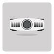Vector of flat icon, projector on isolated background