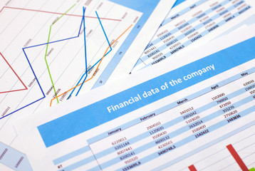 Business document. Finance data